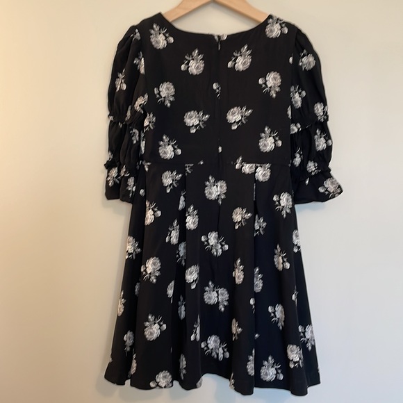 Gap Girls Black and White Floral Dress M Medium Holiday - Picture 5 of 5